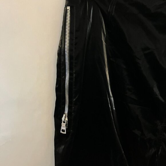 RtA Womens Harlan Pilot Pants XS Flux Black Faux Patent Leather Glossy NWT $325 - Picture 7 of 16